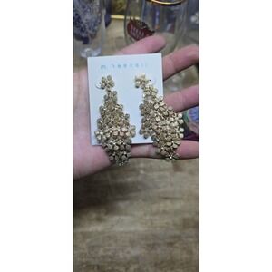 Pair of M. Haskell Gold-tone Chandelier Earrings